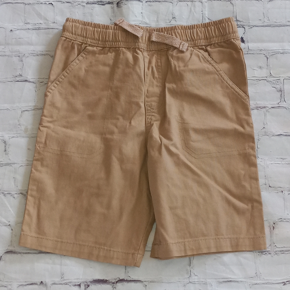 NWOT boys size 8 365Kids elastic waist tan khaki shorts with pocket